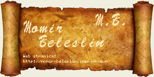 Momir Beleslin vizit kartica